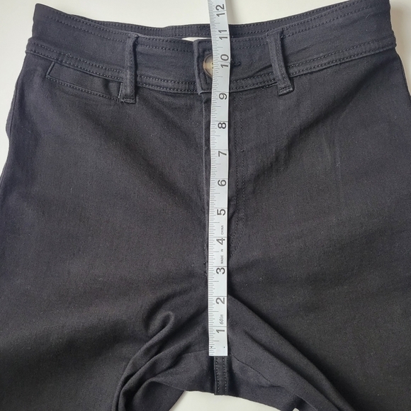 H&m Wide Leg Crop Pant High Waist Black - Picture 8 of 11